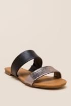 Mari A Mara Two Tone Metallic Slide - Black