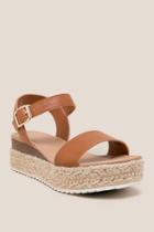 Francesca Inchess Chimney Espadrille Flatform Sandal - Cognac