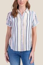 Francesca's Tory Button Down Top - Multi