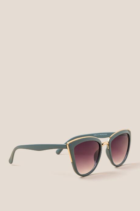 Francesca's Brenda Cat Eye Glasses - Teal