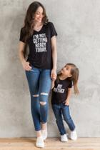 Francesca Inchess Not Getting Ready Today Graphic Tee - Black/white