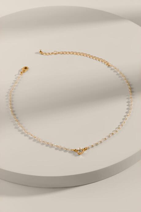 Francesca's Natalee Beaded Choker - Beige