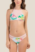 Francesca Inchess Mollie Mesh Side Tropical Swimsuit Bottom - Multi