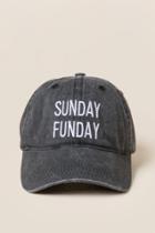 Francesca's Sunday Funday Baseball Cap - Black