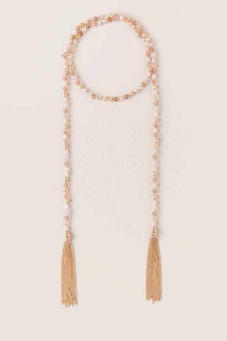Francesca's Avianna Self Knot Necklace - Champagne