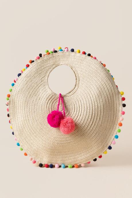 Francescas Kelly Round Pom Tote - Natural
