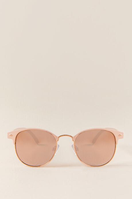 Francescas Dani Black And Gold Sunglasses - Nude