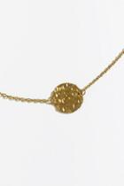 Francesca's Zoey Hammered Disc Pendant Necklace - Gold