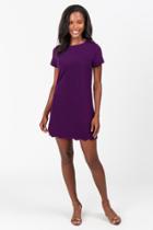 Francesca's Kim Scallop Hem Dress - Purple