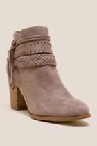Fergalicious Capital Braided Strap Ankle Boot - Tan