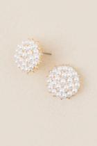 Francesca Inchess Paige Statement Pearl Studs - Pearl