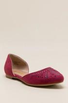 Restricted Gracious Whipstitch D'orsay Flat - Wine