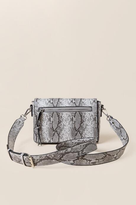 Francesca's Lindzy Snake Skin Crossbody - Ivory