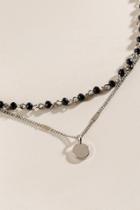 Francesca's Lucinda Beaded Choker Necklace - Black