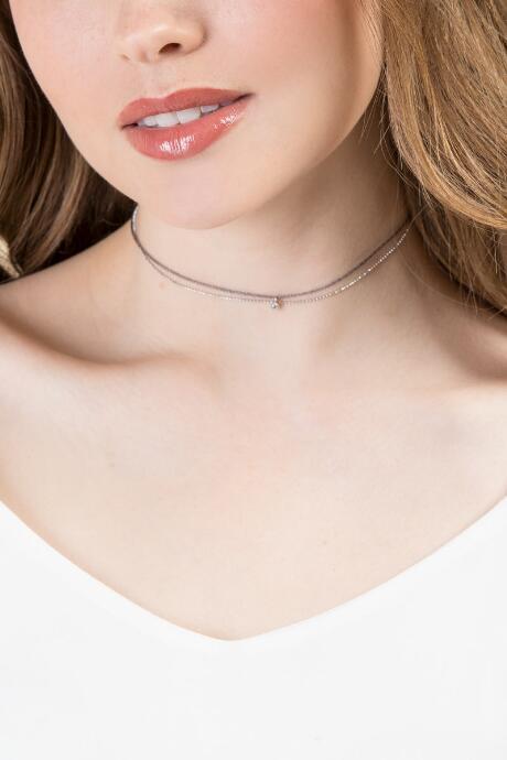 Francesca's Michelle Stone Choker - Silver