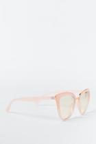 Francesca's Zoe Cat Eye Sunglasses - Blush