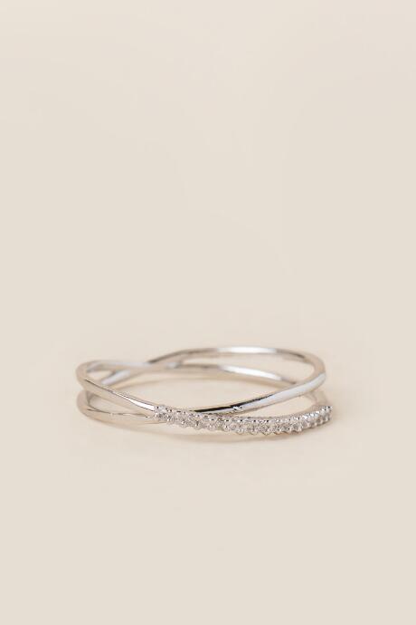 Francesca's Acacia Crystal Ring - Silver