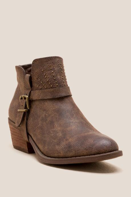 Francesca Inchess Becky Studded Ankle Boot - Brown