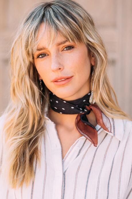 Francesca's Luna Polka-dot Square Scarf - Navy