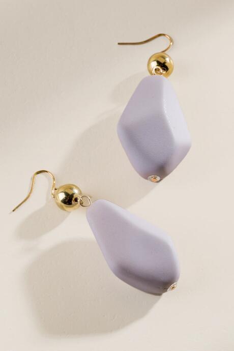Francesca's Evalyne Linear Drop Earrings - Mauve