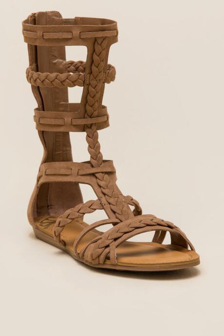 Fergalicious Zaille Braided Gladiator Sandal - Tan