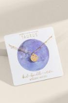 Francesca's Taurus Coin Constellation Drop Pendant - Gold