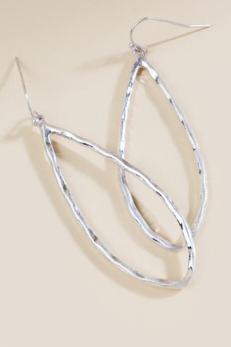 Francesca's Samira Long Teardrop Earrings - Silver
