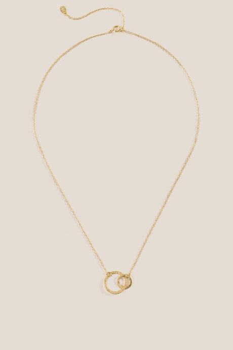 Francesca's Kali 14k Gold Open Circle Necklace - Gold