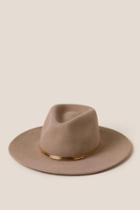 Francesca's Sabrina Wool Panama Hat - Camel