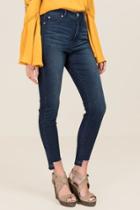 Harper High Rise Step Hem Jeans - Dark