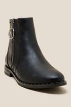 Restricted Bernice Side Zipper Ankle Boot - Black