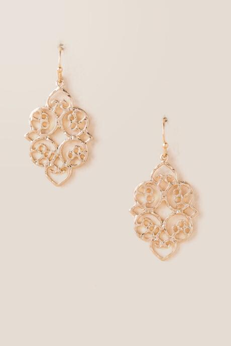 Francesca's Gilda Filigree India Drop Earring - Gold