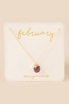 Francesca's February Birthstone Charm Pendant - Purple