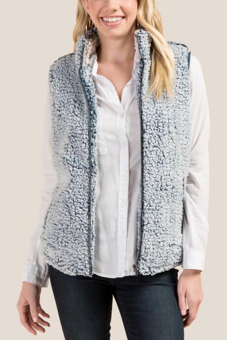 Francesca's Tara Wubby Vest - Pine