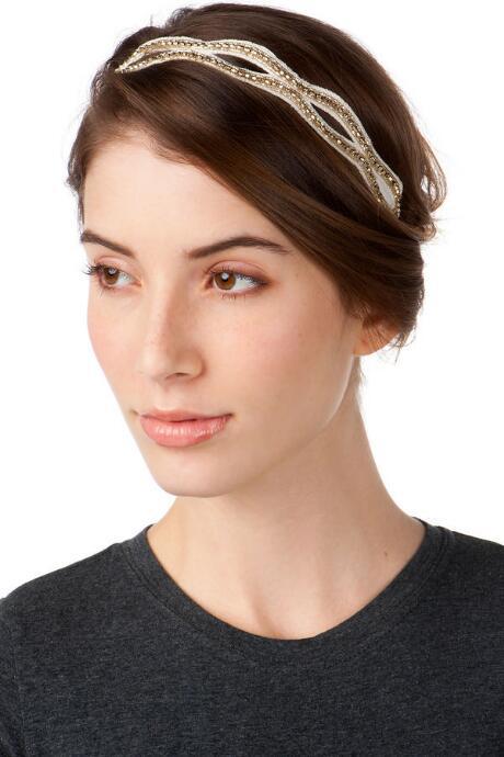 Francesca's Cambridge Beaded Headband - Ivory