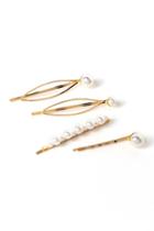 Francesca Inchess Carrie Pearl Bobby Pin - Gold