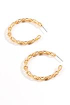 Francesca's Greta Chain Link Hoops - Gold