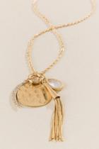 Francesca's Cameron Tassel Charm Pendant - Gold