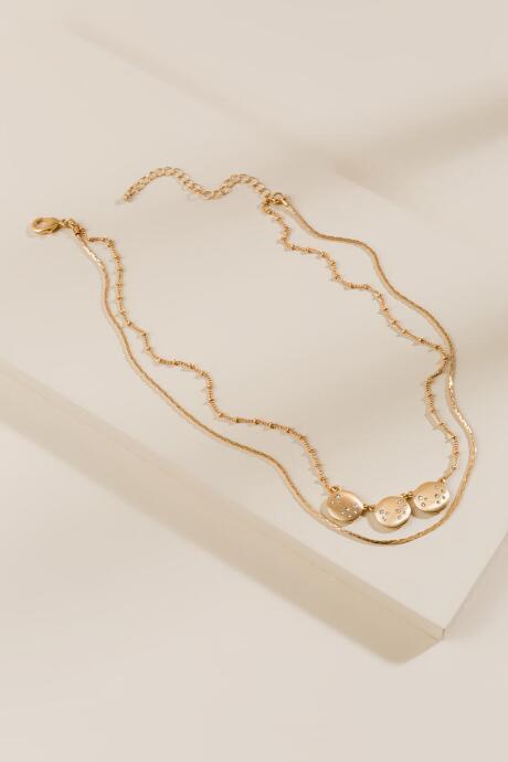 Francesca's Olivia Layered Circle Metal Necklace - Gold