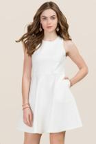 Francesca's Janelle Cross Back Dress - White