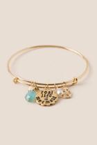 Francesca's Real Life Mermaid Charm Bangle - Turquoise