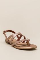 Mari A Dainty Strappy Metallic Sandal - Rose/gold