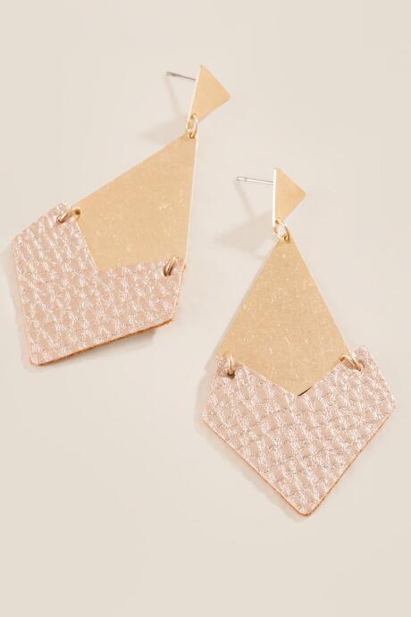Francesca's Abby Multi-shape Drop Earrings - Rose/gold
