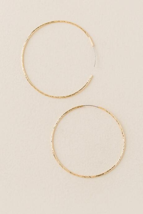 Francesca's Lenore Twist Hoop Earring - Gold