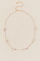 Francesca's Brooklyn Cubic Zirconia Station Necklace In Rose Gold - Rose/gold