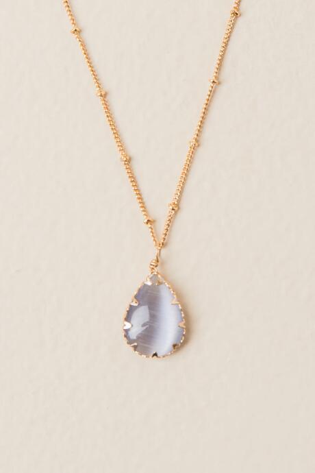 Francesca Inchess Suzette Stone Pendant In Gray - Gray