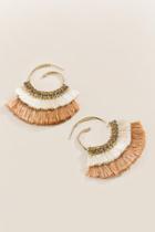 Francesca's Camille Layered Tassel Earrings - Taupe