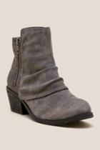 Not Rated Alda Distressed Ankle Boot - Gray