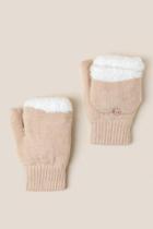 Francesca Inchess Iclyn Flip Top Gloves - Taupe