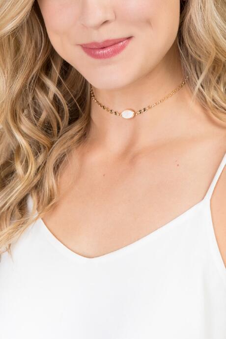 Francesca's Ashleigh Pearl Choker - Pearl